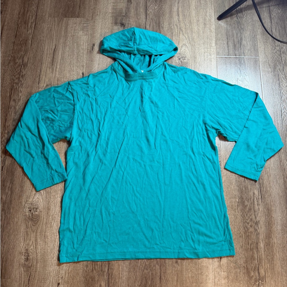Review Turquoise Casual Hoodie
